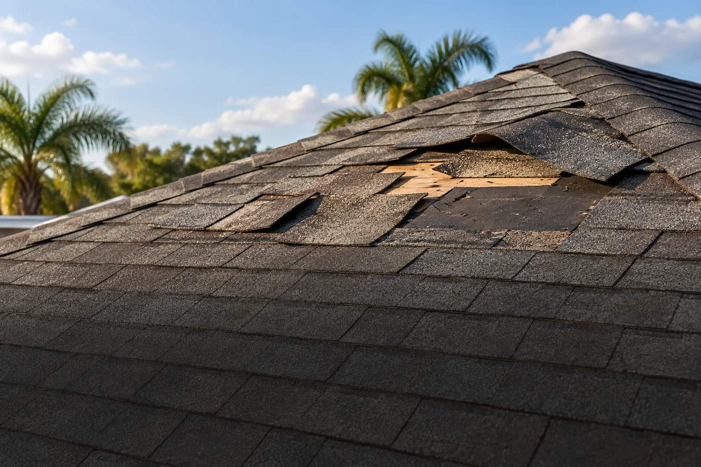 Reference image of visible inspection concerns; not an identified Brandon property
